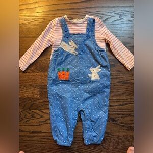 Baby Boden Cord Overalls Set Size 6-9 months